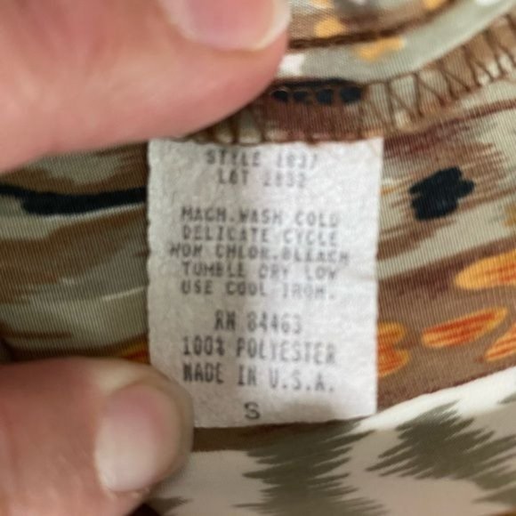 Renaissance sportswear Ladies vintage top eclectic print artsy size small USA - Picture 7 of 11